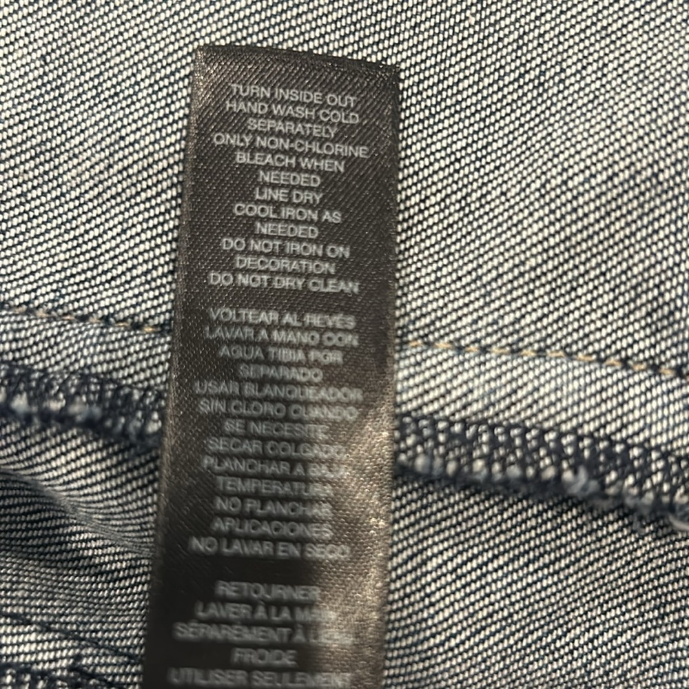 WHBM Embellished Denim Jacket, Size 2 - Picture 12 of 14